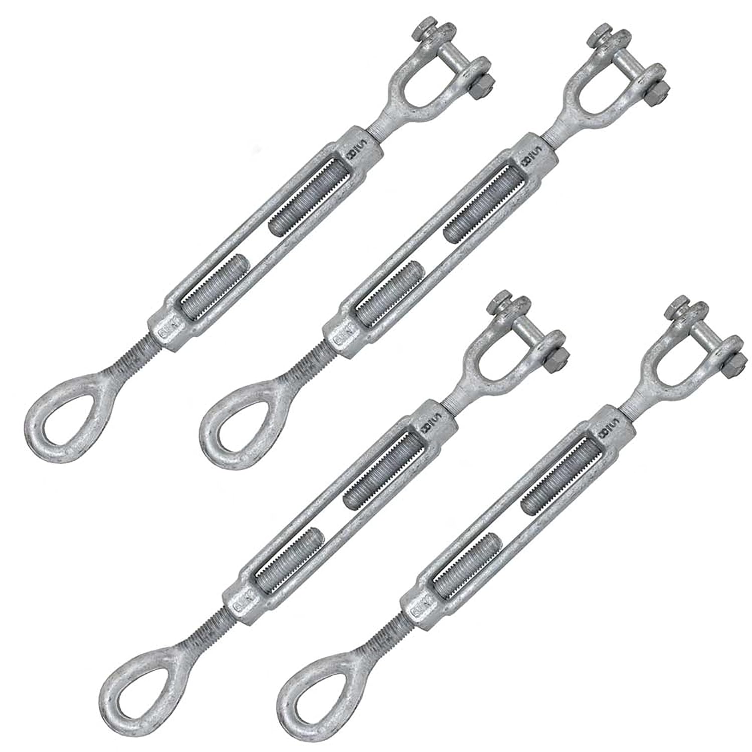 US Cargo Control 5/8 Inch x 6 Inches Galvanized Jaw and Eye Turnbuckles