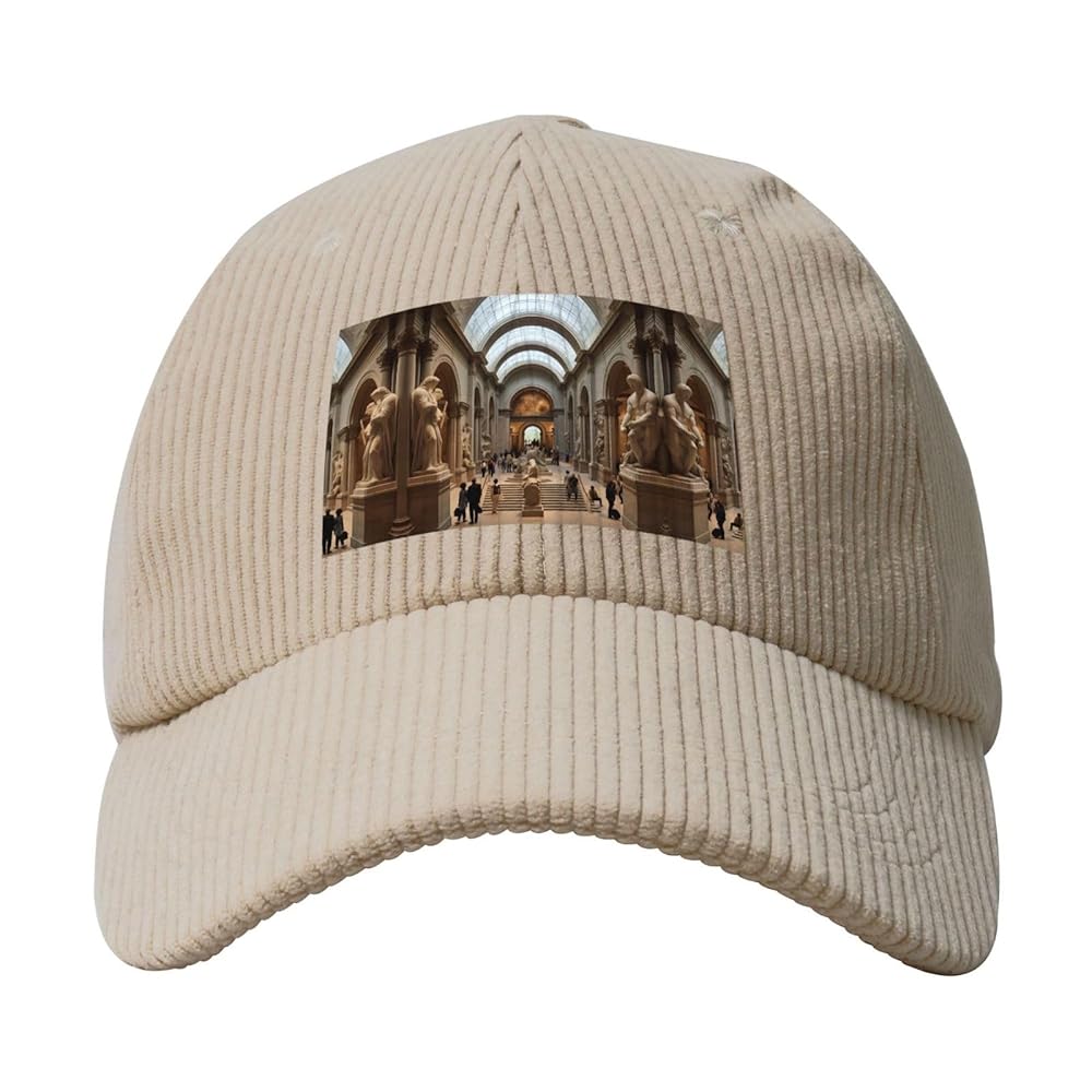 YYHWHJDE Beige Fashion Baseball Cap Hat Men Women Corduroy