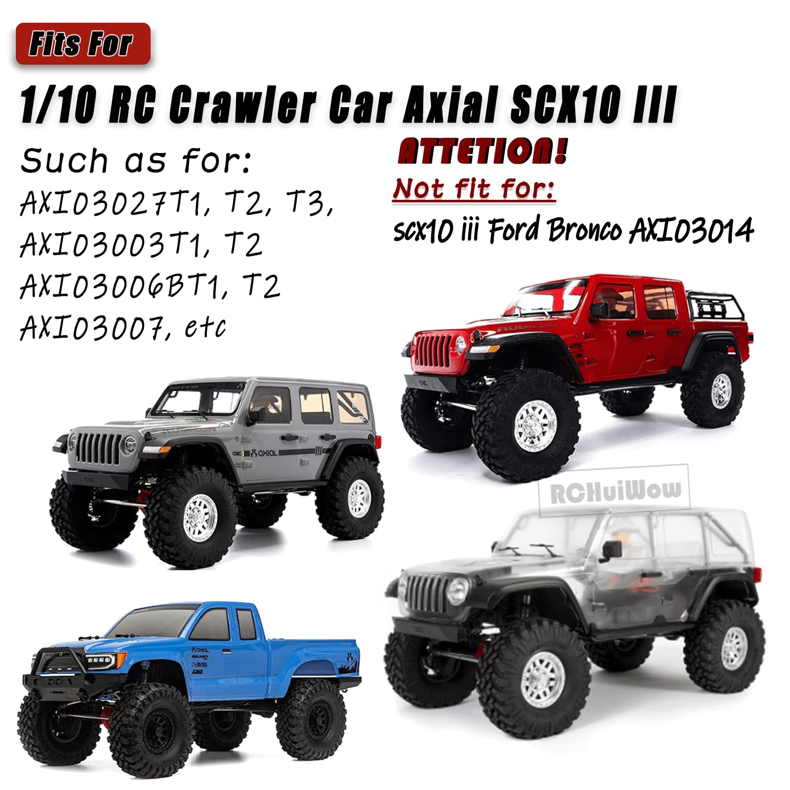 RCHuiWow RC Axle Diff Cover Upgrades Part for Axial SCX10 III,Brass Portal Axles Diff Cover Heavy Weight Hops Up,1PC,Black