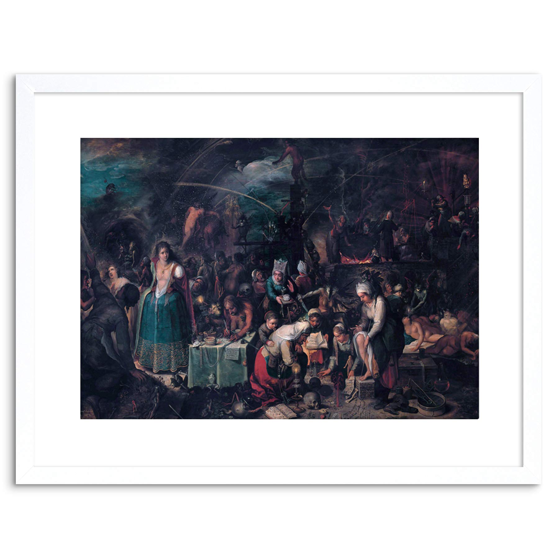 Wee Blue Coo Francken Witches Sabbath 9x7'' Framed Art Print F97x13761