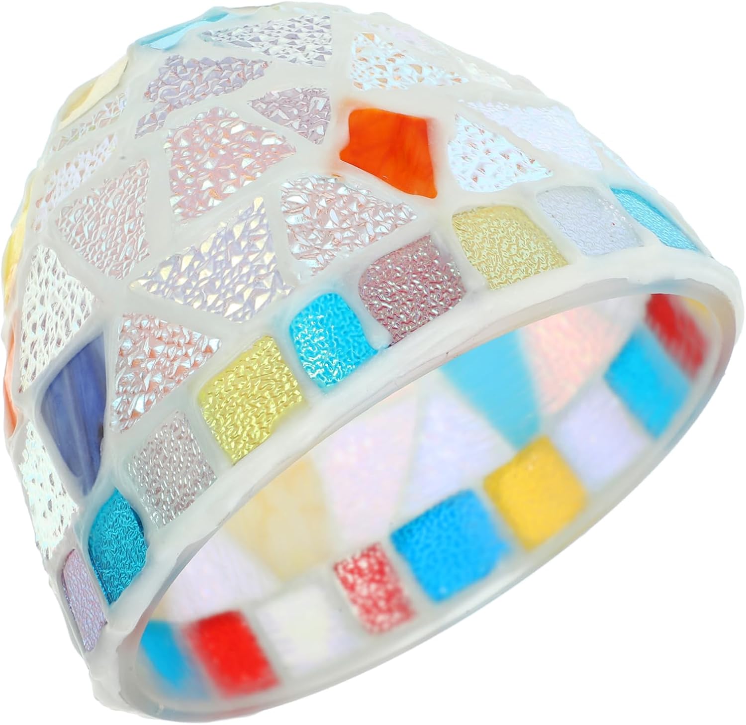 SOLUSTRE Glass Lamp Shade Cover Replacement for Ceiling Light Boho Style Light Fixture Accessory
