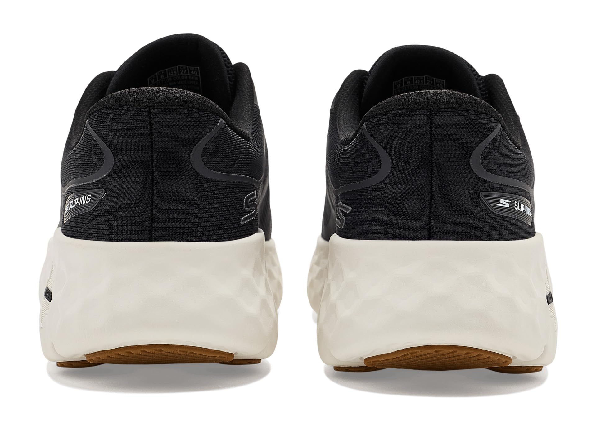 Skechers Mężczyźni GO WALK MAX CUSHIONING FLEX PAVE buty treningowe, Black Textile/White Trim, 44.5 EU
