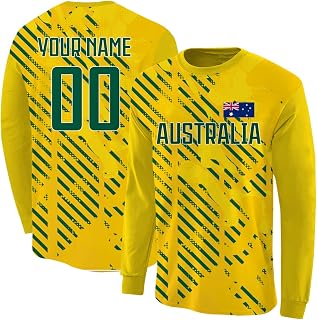 Custom 2023 Soccer Shirt Long Sleeves for Fans Gifts Men Women Youth Personalize Name Number S-5XL