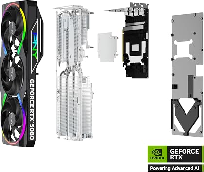 PNY GeForce RTX 5080 16GB ARGB OC GDDR7 256-Bit, DLSS 4, Ray Tracing, PCIe 5.0, 4K/8K AI Gaming Ekran Kartı – VCG508016TFXXPB1-O