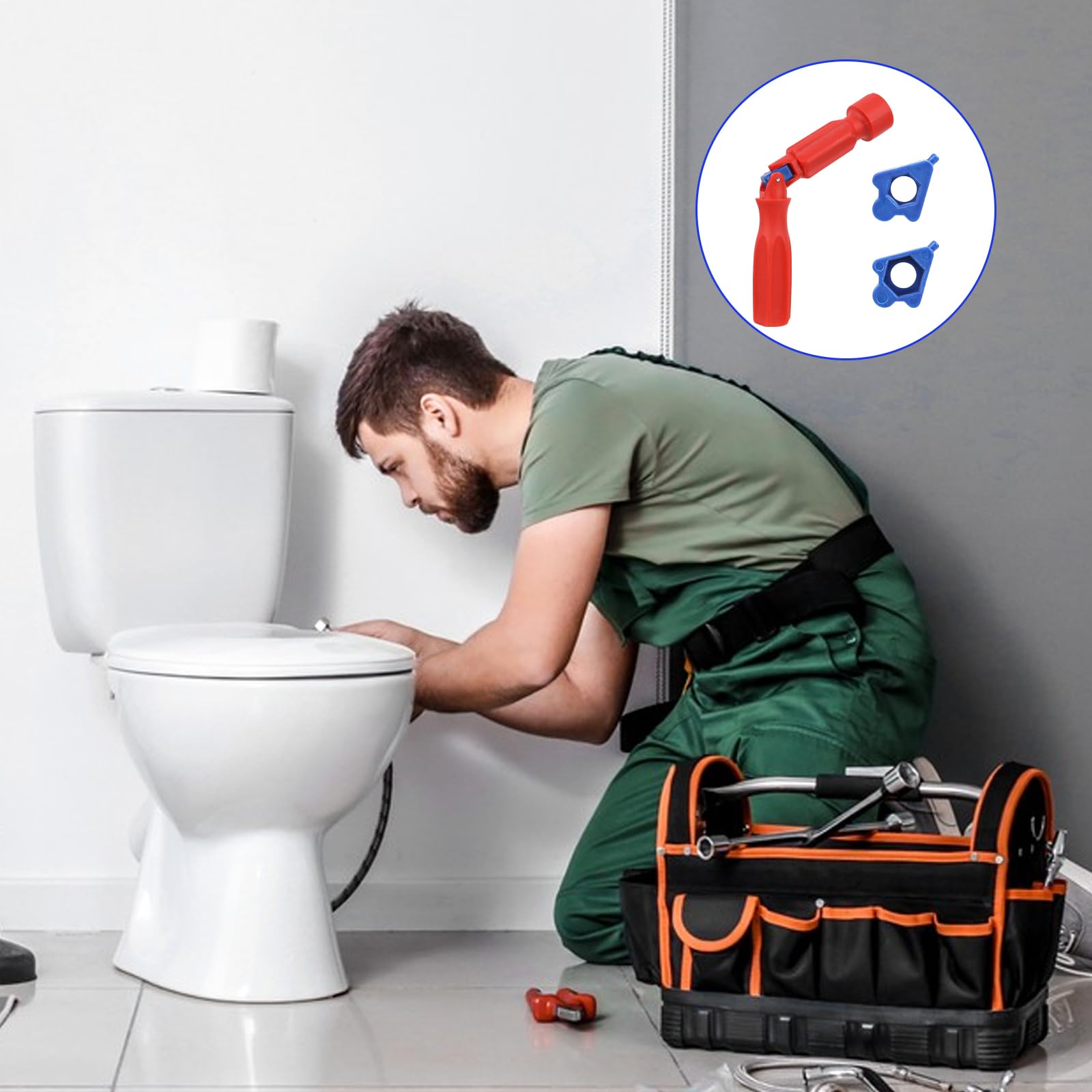 WC-Sitz-Installationsschlüssel, Universeller Toilettensitz Schlüssel 20cm für Klodeckel und Toilettendeckel mit Ventilfunktion