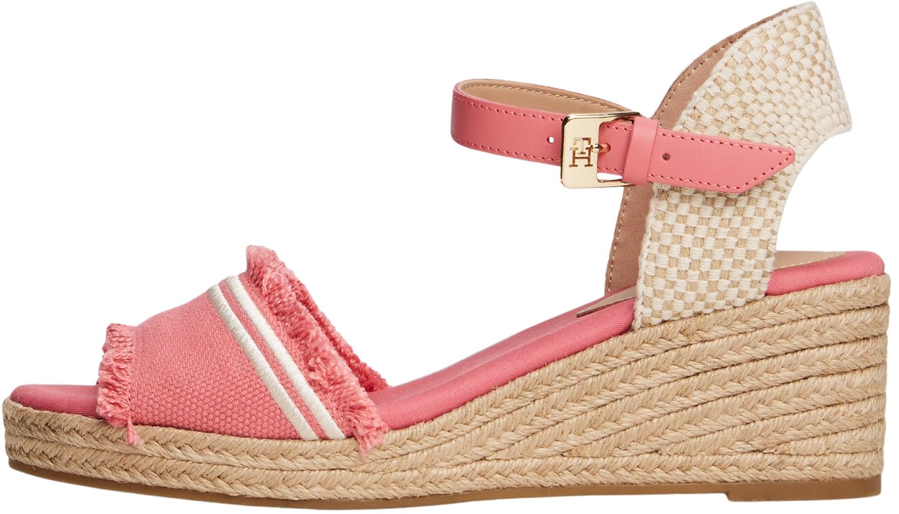 Tommy Hilfiger Damen Wedge Espadrilles Fringe Canvas mit Keilabsatz