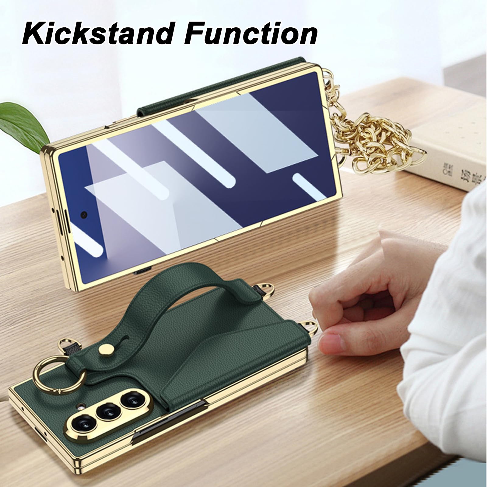 Galwaniczne etui do Samsung Galaxy Z Fold 8 Ultra, luksusowa stylowa skóra
