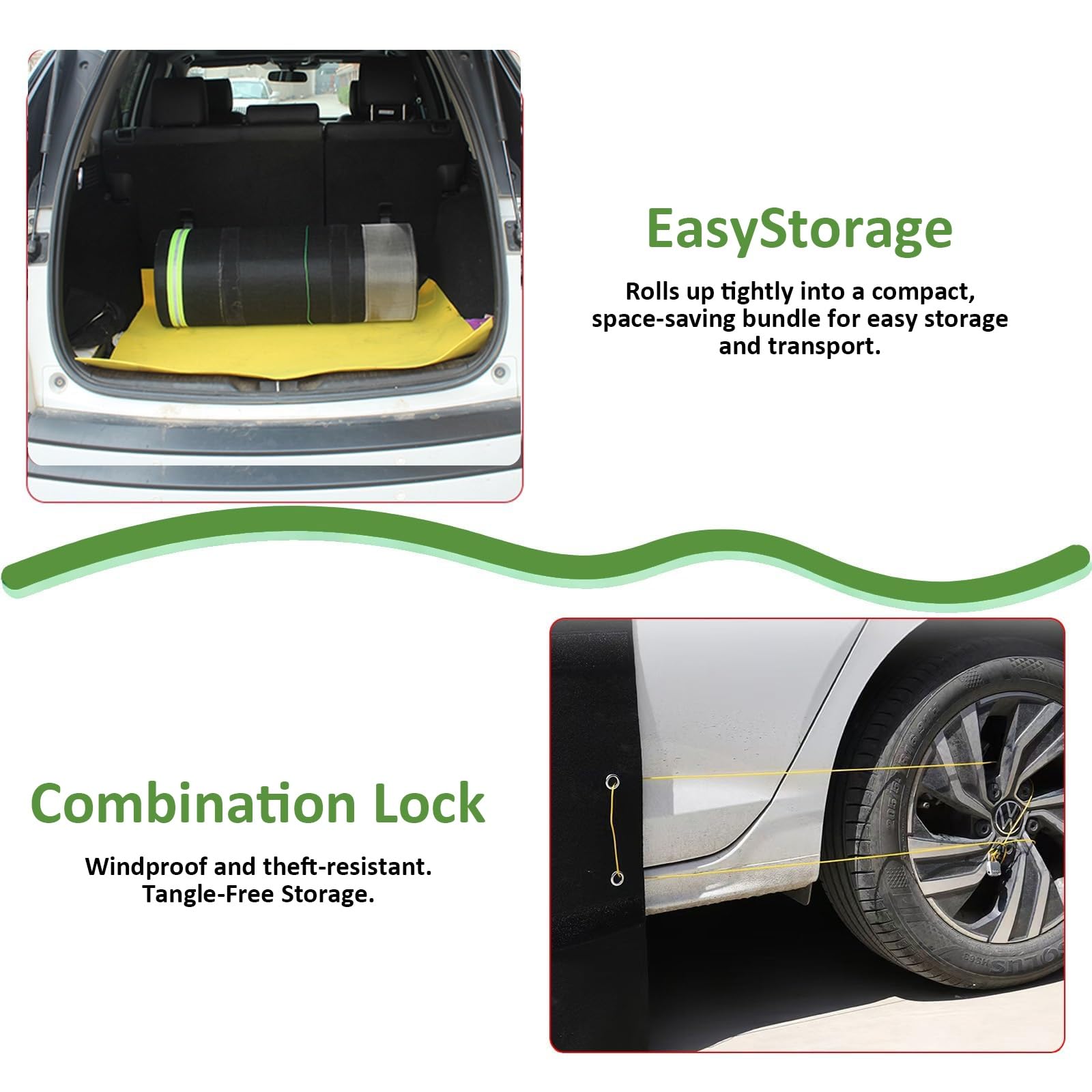 Kit de rodapié para autocaravanas – Aislamiento de fibra de alta densidad con malla de hierro inferior, resistente al viento, tiras reflectantes para autocaravanas y casas móviles