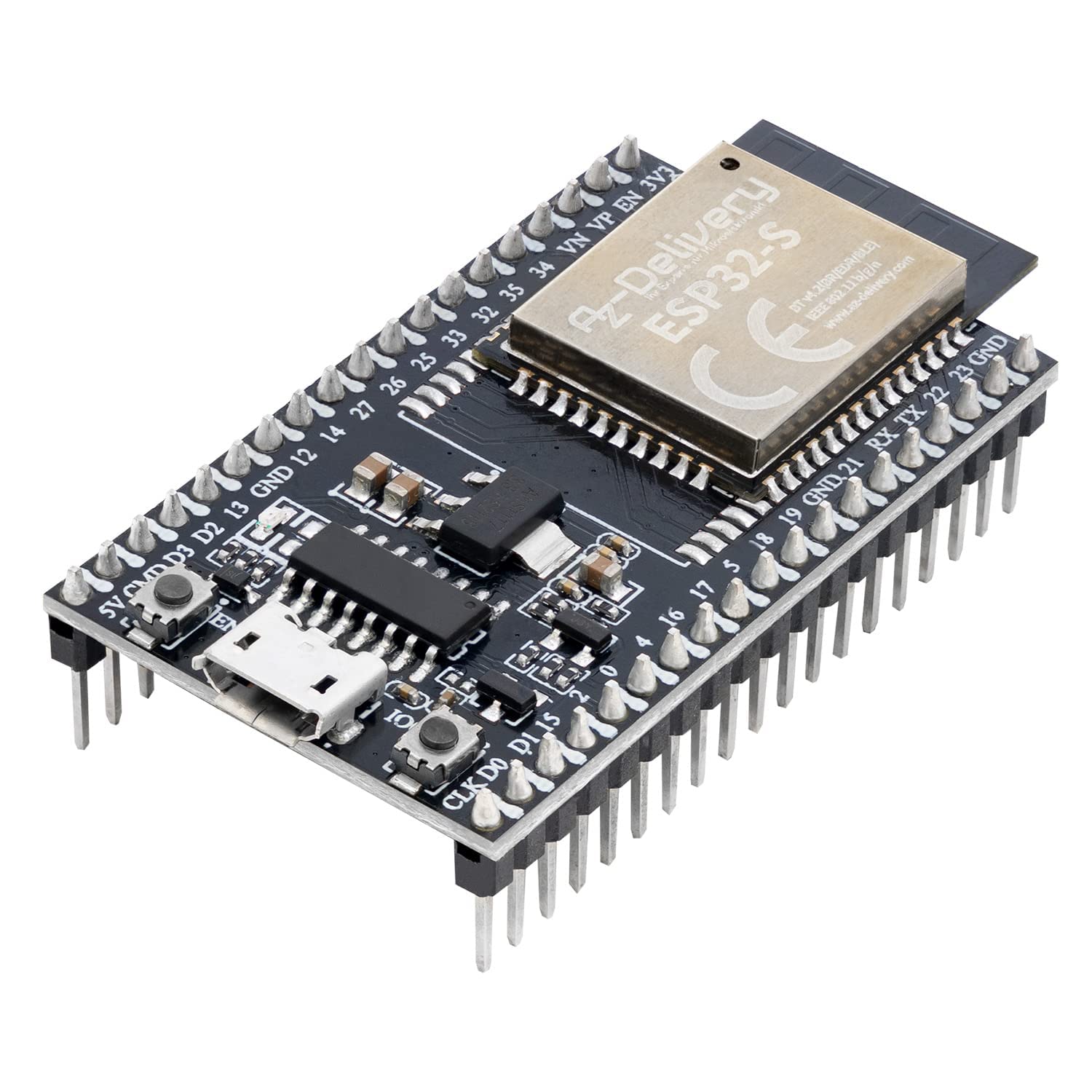 AZDelivery ESP32S Dev Kit C V4 NodeMCU WLAN WiFi Development Board kompatibel mit Arduino inklusive E-Book! (Nachfolger Modul von ESP32S Dev Kit C V2)
