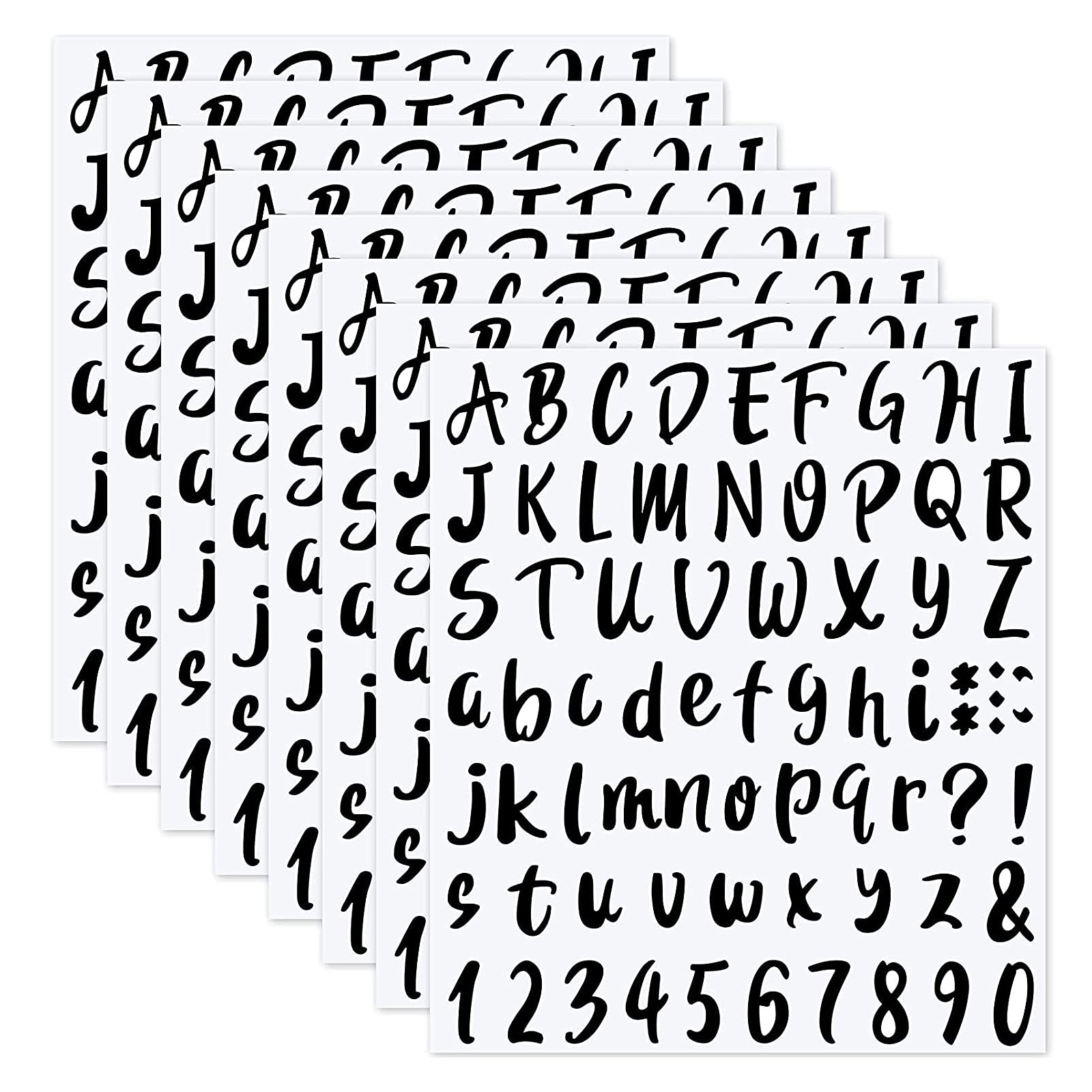 Kit De 8 Feuilles Autocollantes En Vinyle Pour Boîte Aux Lettres, Panneaux, Fenêtres, Voitures, Numéro D'adresse