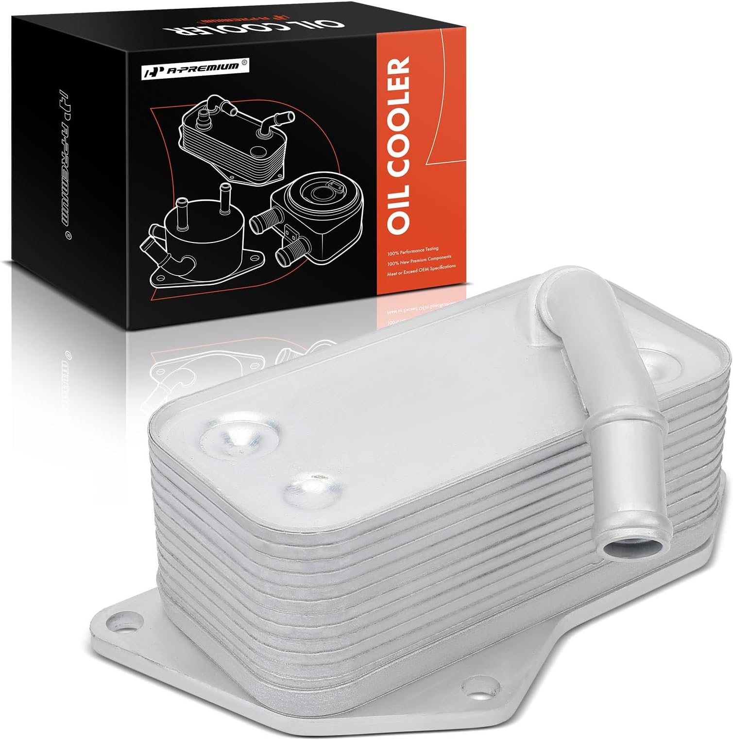 A-Premium Engine Oil Cooler Compatible with BMW 320i, 320i xDrive, 328i, 328i xDrive, X5, 525i, 528i, 530i, 530xi, 640i, 640i xDrive Gran Coupe, 228i, 128i, X1, X3, X4, X6, Z4, ActiveHybrid 5