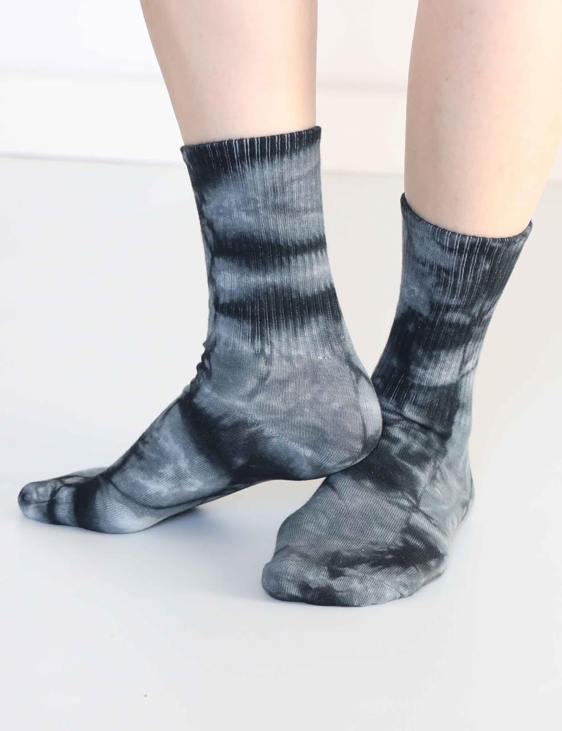 5 Pairs Tie Dye Socks Colorful Novelty Crew Socks for Women Men - Image 3