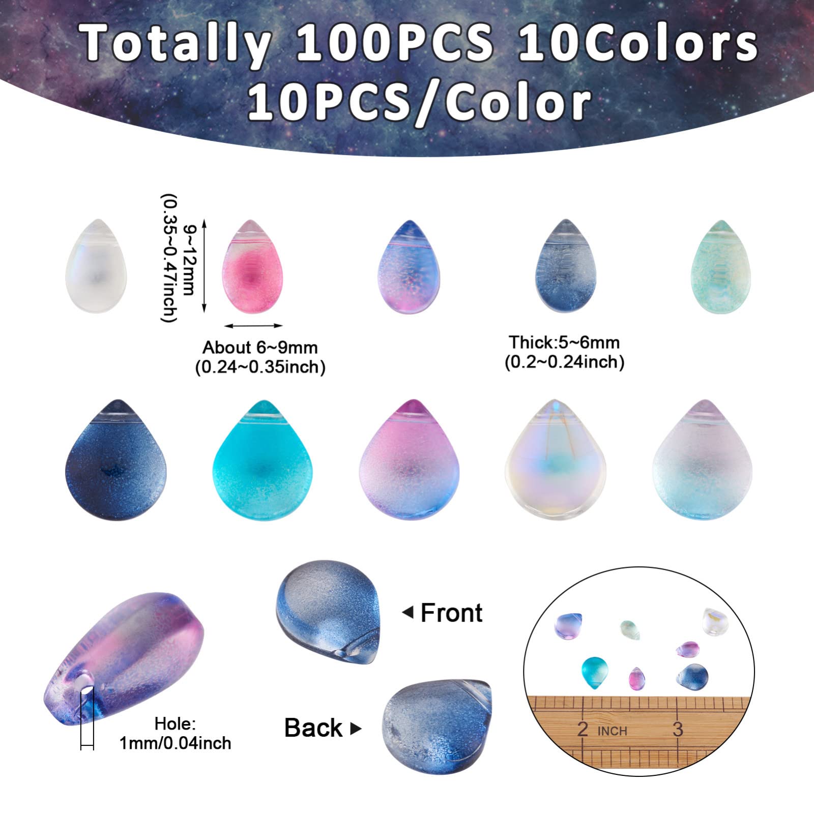 Juego de cristal Craft Beads PH PandaHall, 1440 unidades, 6 mm, color