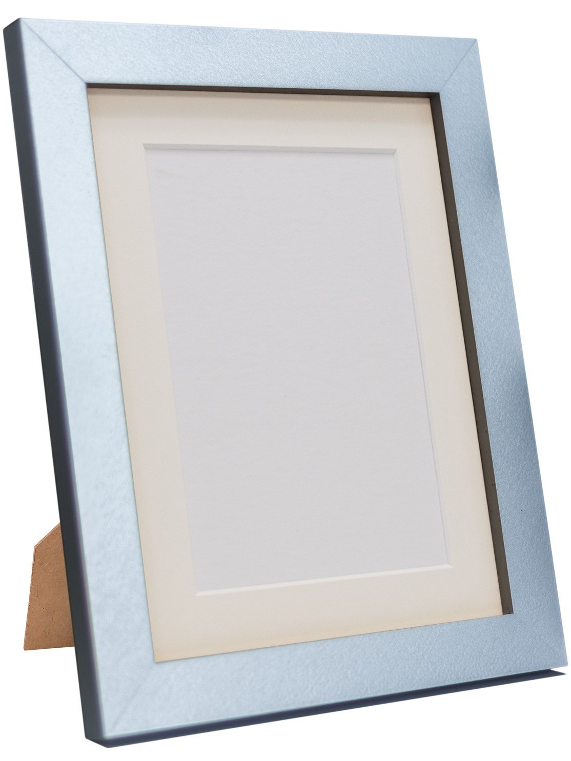 Q7 Picture Photo Frame, Silver with Ivory Mount, 18 x 14 Image Size 14 x 11 Inch