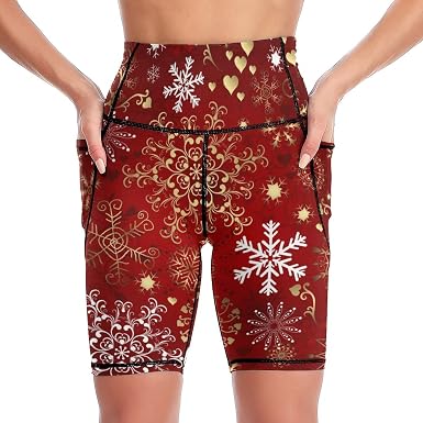 delayer Yoga Shorts Christmas Gold 