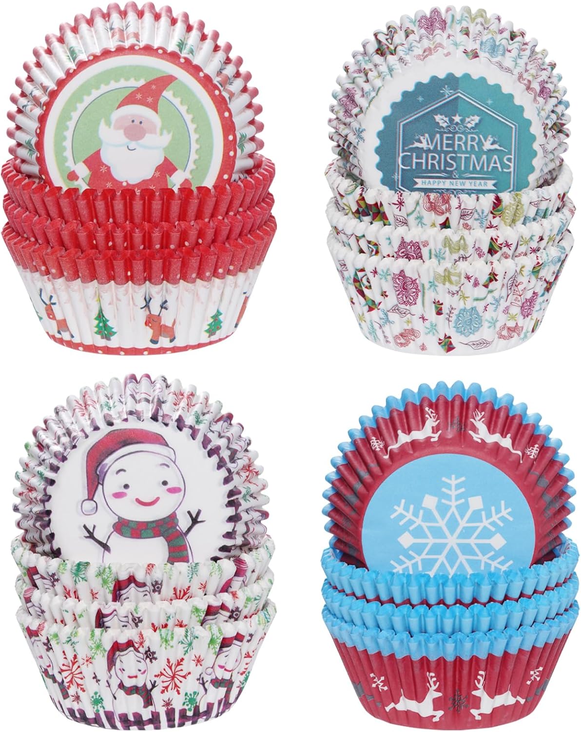 400 Pcs Christmas Cupcake Liner, Christmas Baking Cups