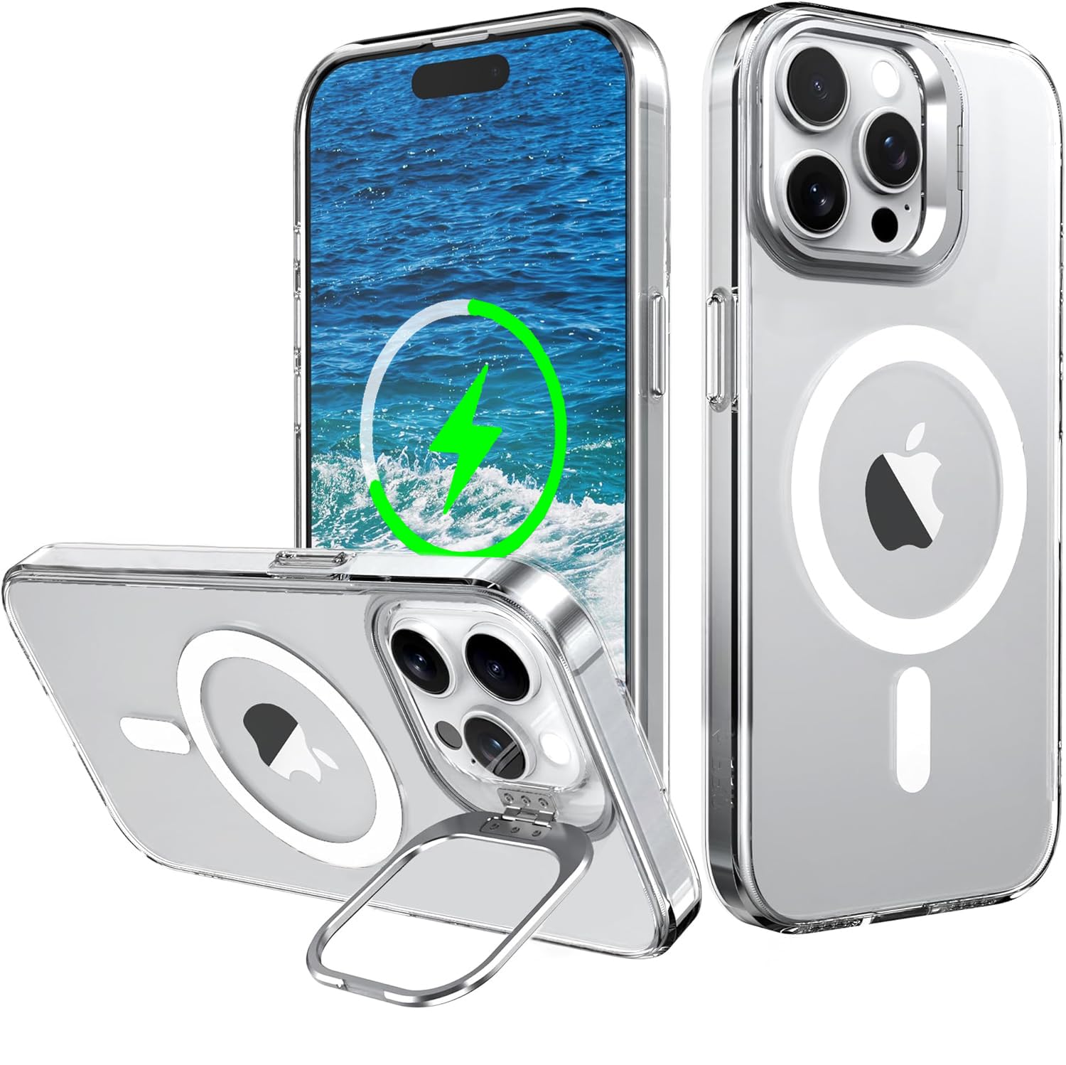 iPhone12ProMax 128GB シルバー　MagSafeケース付き Amazon.co.jp: 【純正MagSafe対応・スタンド機能 】iPhone 12promax 用