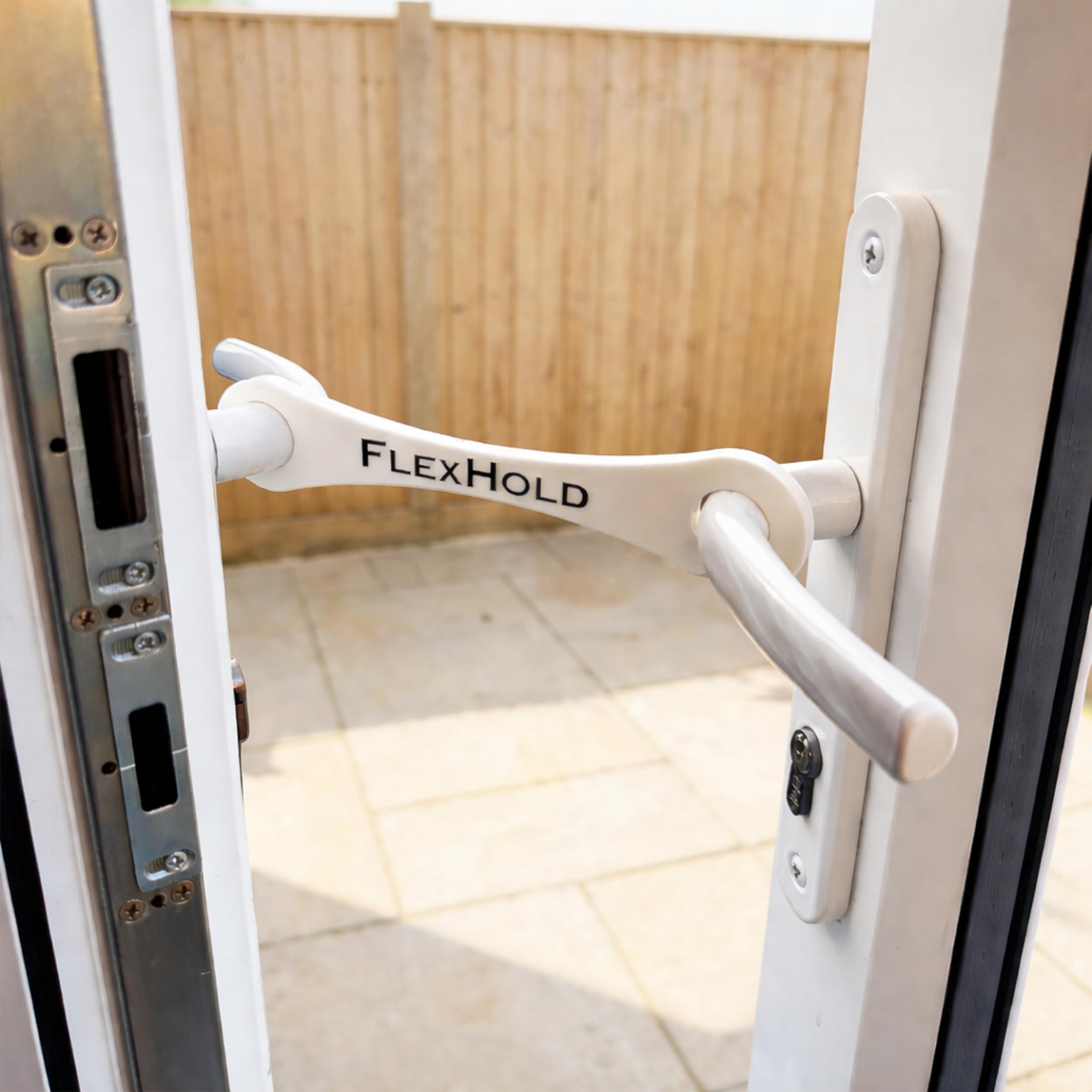 FlexHold 20cm Door Stay – French & Patio Door Holders – Durable TPU Restraint – Pet Friendly & Fresh Air – Strong, Flexible & Easy to Install