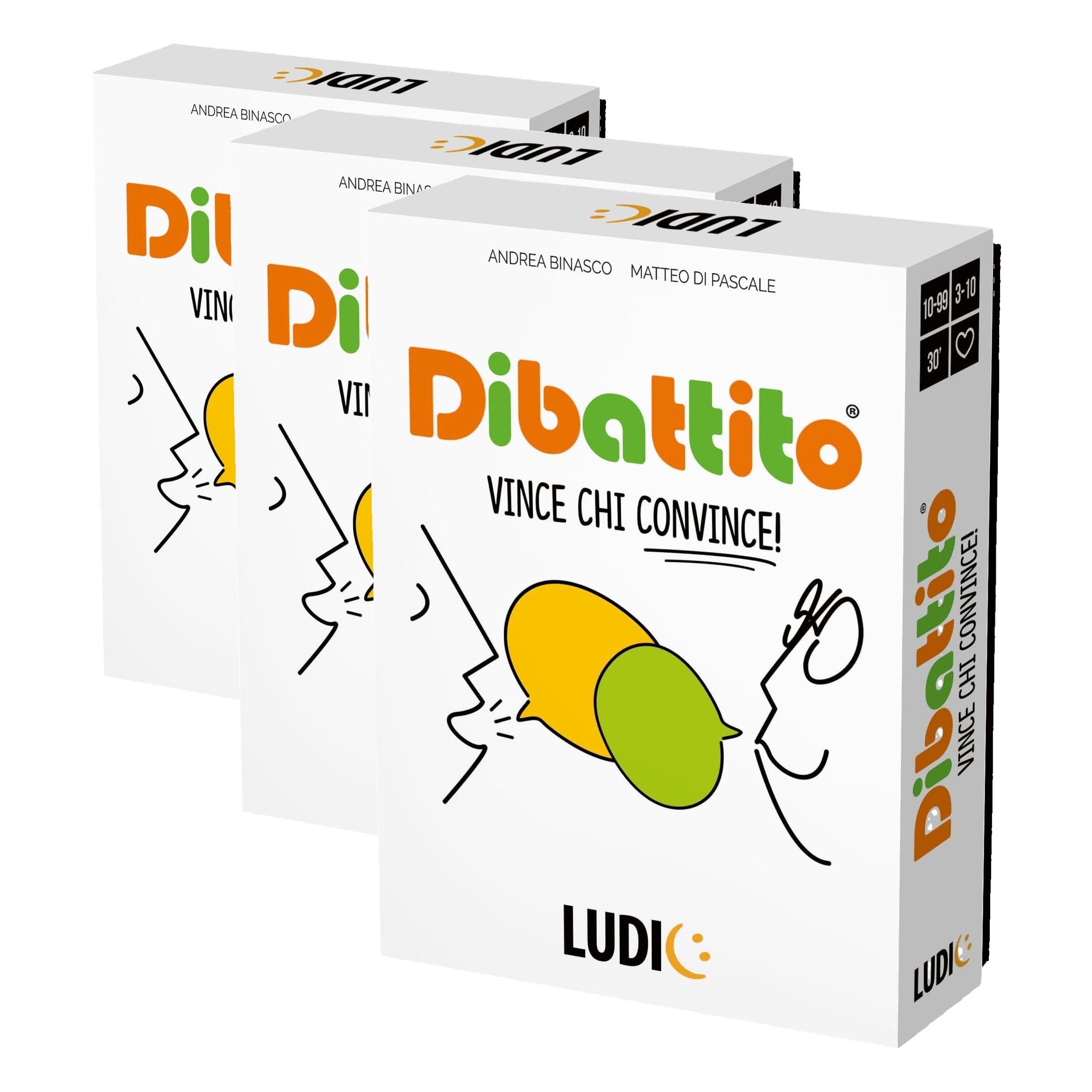 Ludic Dibattito Vince Chi Convince It27521 Gioco Di Società Per La Famiglia Per 3-10 Giocatori Made In Italy (Confezione da 3)
