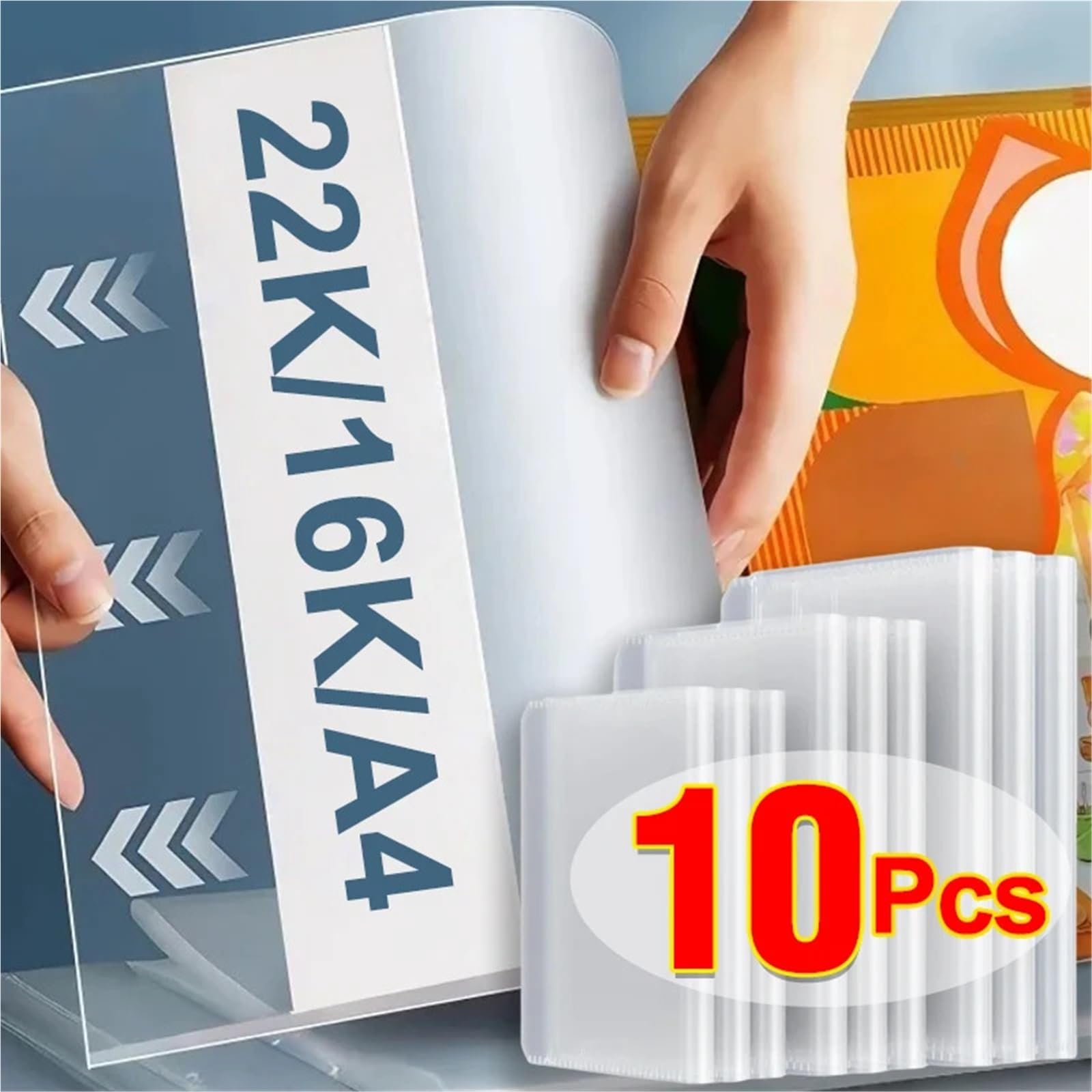 Przezroczysty folder z tworzywa sztucznego, 10 szt. Okładek na książki Materiały eksploatacyjne Skórka Podręczniki studenckie Zeszyty A4 16K 22K(22K)