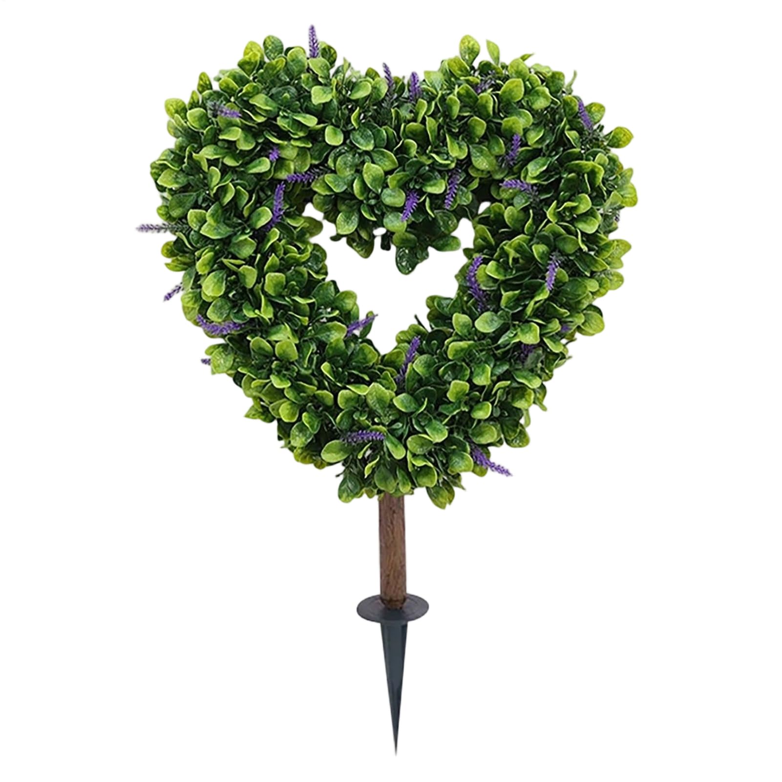 Topiary w Kształcie Serca Sztuczna Roślina Dekoracyjna | Topiary na Walentynki z Palikiem do Dziedzińca, Trawnika, Werandy, Podwórka, Domu Wiejskiego, na Ślub, Wiosenne Rękodzieło i