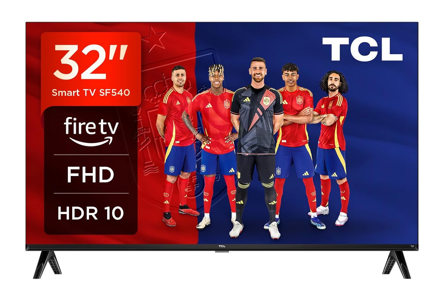 TCL 32SF540-32" FHD Smart TV - HDR & HLG-Dolby Audio-DTS Virtual X-Bezel-Less-Dual-Band WiFi 5 - con Fire OS 7 System - Frente de metal oscuro...