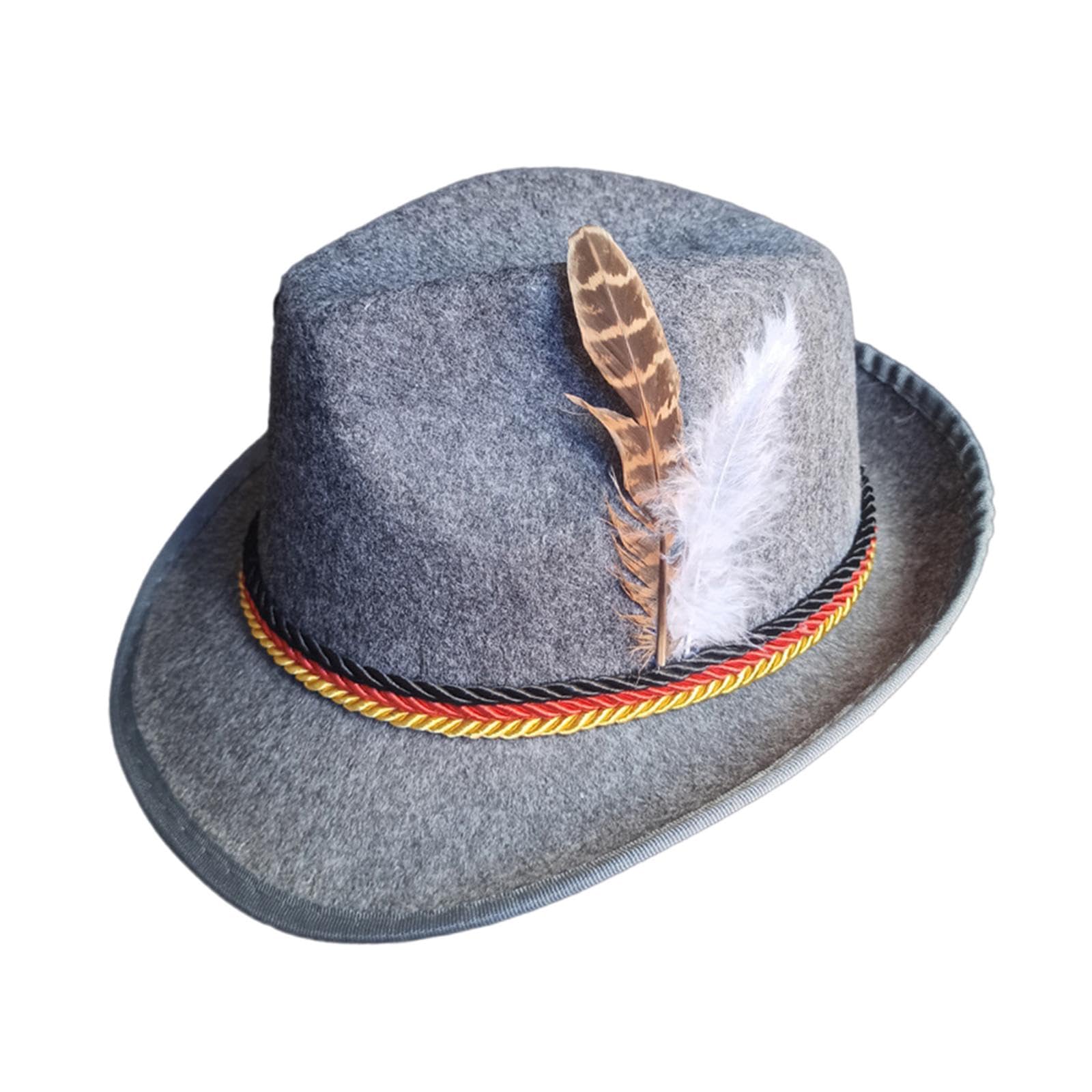 MYADDICTIONFedora Hat for Men Casual Derby Bowler Hat for Cocktail Party German Outdoor Dark Gray