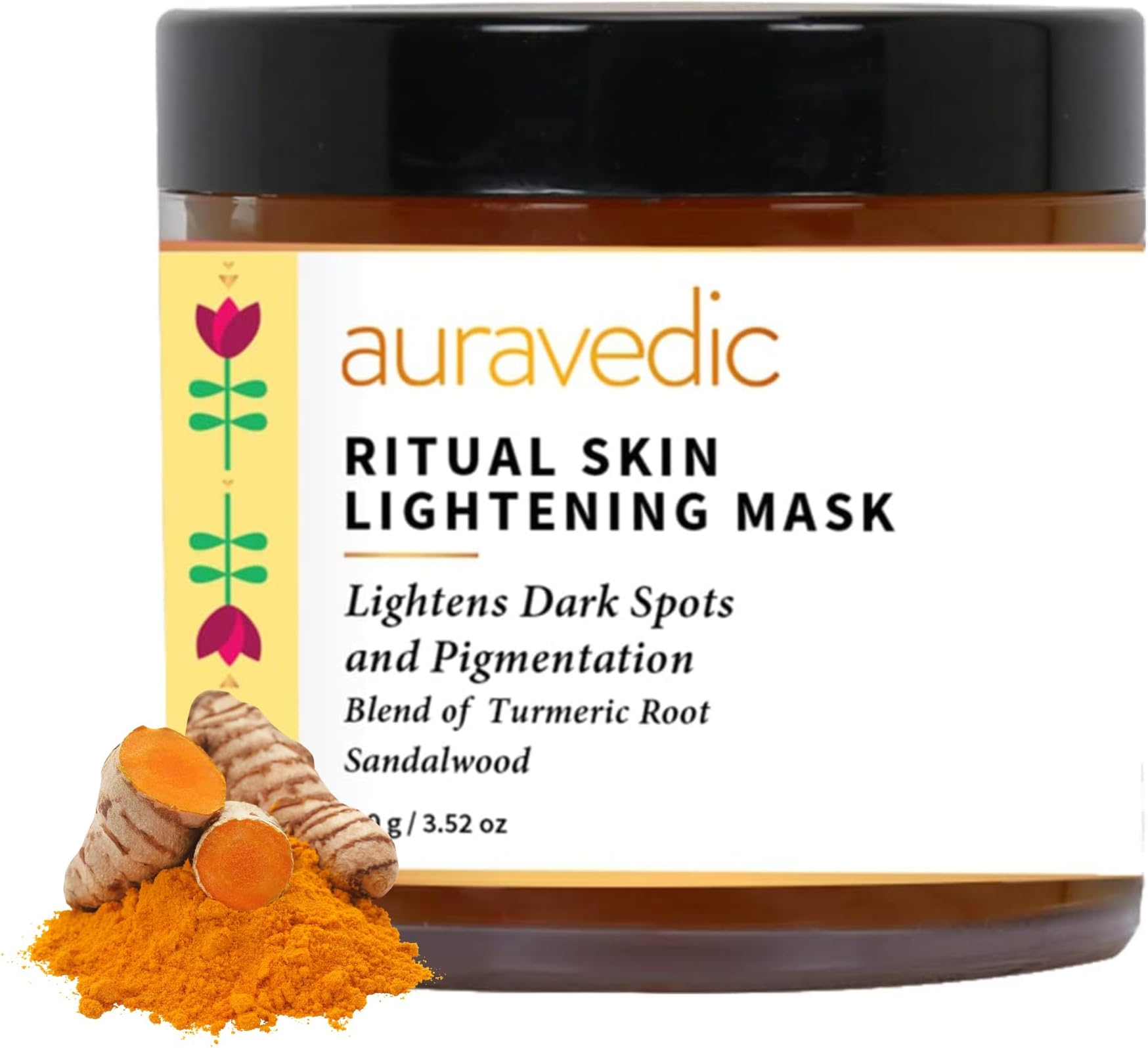 Ritual Skin Lightening Mask With Turmeric, Sandalwood & Saffron, 100g