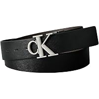 Calvin Klein Uomo Cintura Buckle Tumbled 3,5 cm in Pelle Leder Reversibile
