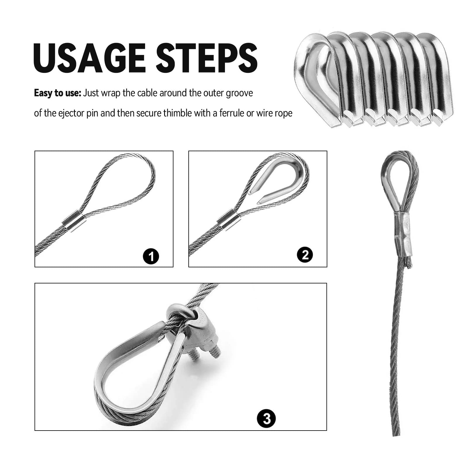 50 Cosses Pour Câble D'acier Gréement De Navire - Mxzzand - M2