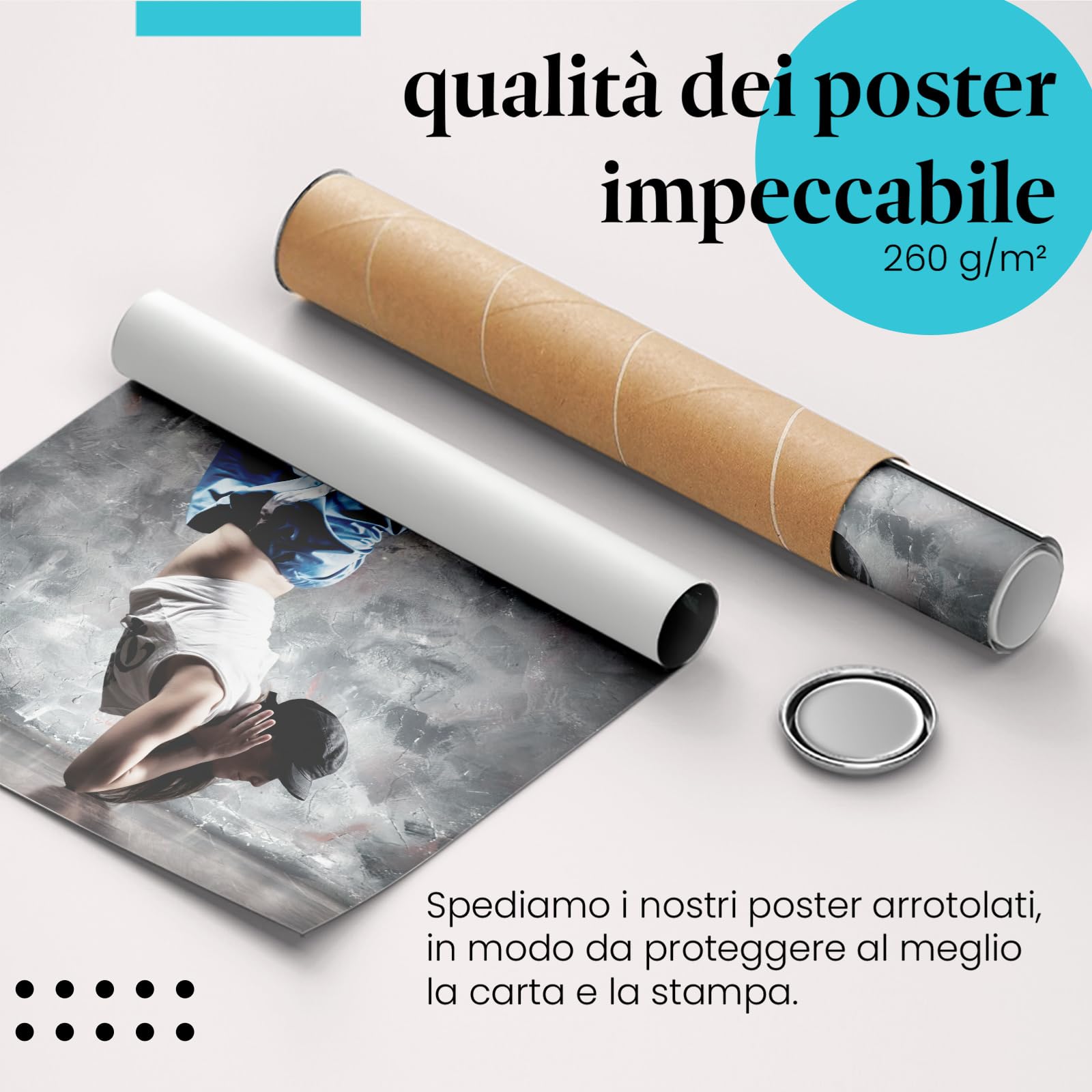 Postereck - 0519 - Hip hop, ballerina Street dance Danza Musica Donna - Decorazione da Parete, Stampa Fotografica, Idea Regalo, Quadri - Tela - 100,0 cm x 75,0 cm