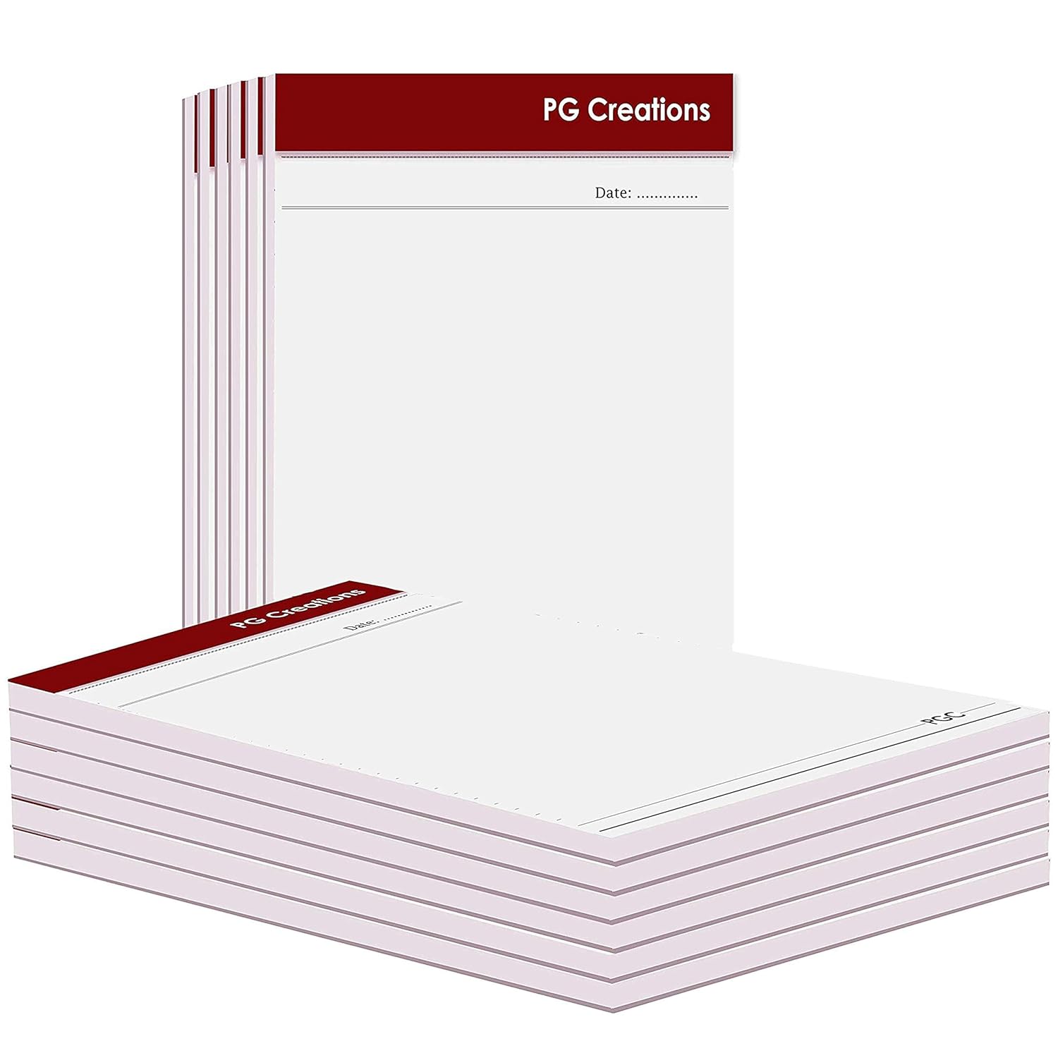 PG Creations A4 Size Unruled Writing Notepad, 8.5x11 Inch, Blank Plain