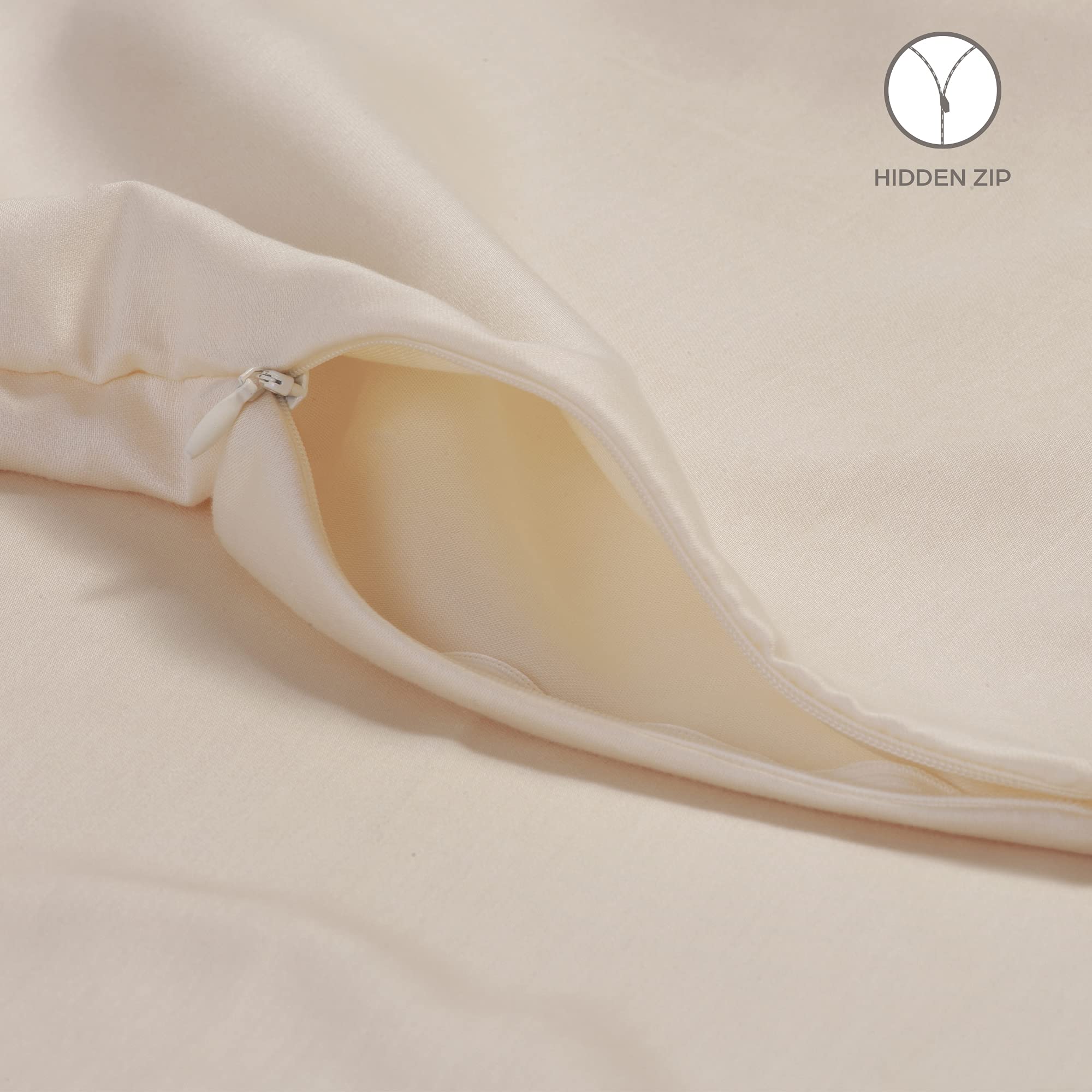 Flowen Coppia Federe Cuscini Rettangolari per Letto Matrimoniale e Divano 40x145 Set 2 Copricuscini 100% Cotone Effetto Seta Tessuto Morbido Anallergico Antiacaro Traspirante Lavabili in Lavatrice