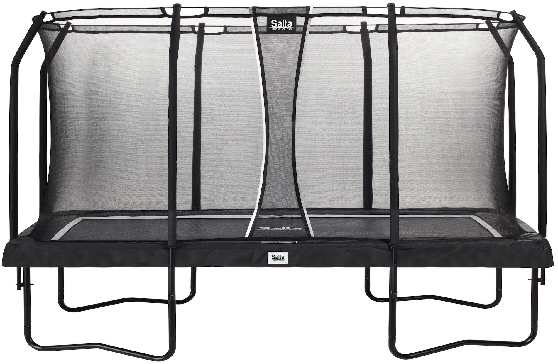 Salta Premium Black Edition - Rectangulaire - 244 x 396 cm - 8 x 13 ft - Bord de Protection Noir - Trampoline avec Filet de sécurité de qualité supérieure