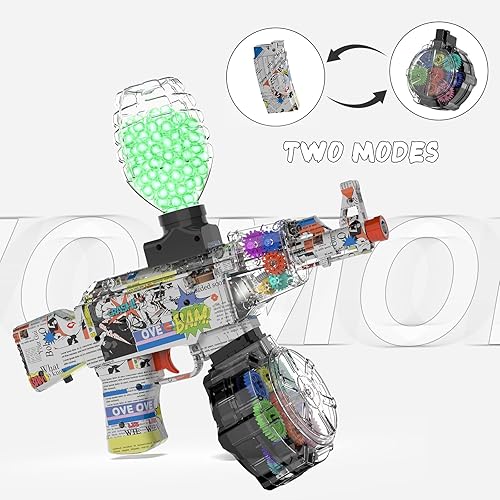 Miniatura 3 de Anstoy Tambor de bolas de gel con batería recargable iluminado giratorio Cool Gear Magazine para AKM-47 iluminado