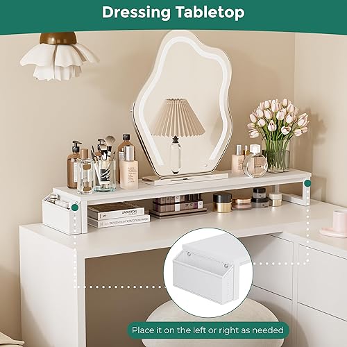 Miniatura 7 de Soporte elevador de monitor doble, soporte de madera extra largo de 41.5 pulgadas, organizador de escritorio con bolsillo lateral, elevador de