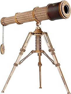 ROKR 3D Wooden Puzzles Monocular Telescope Model Building DIY Science Kit Birthday Gift for Adults and Teens Cool Display Item