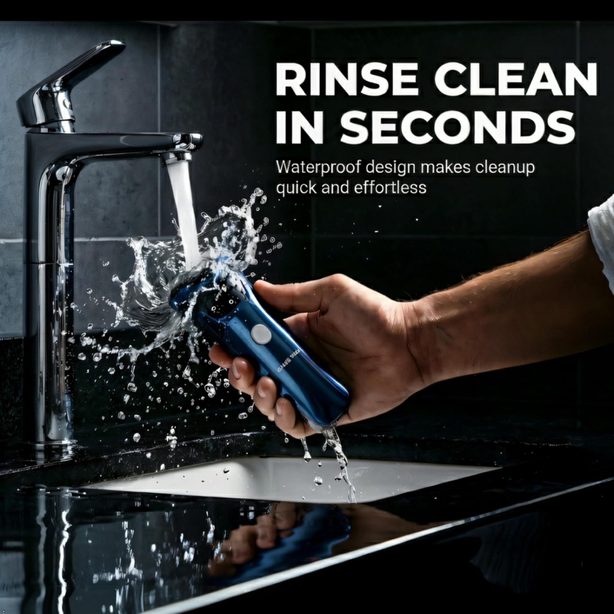 Smart 2-in-1 Electric Rotary Shaver for Men, Wet & Dry USB Rechargeable Razor