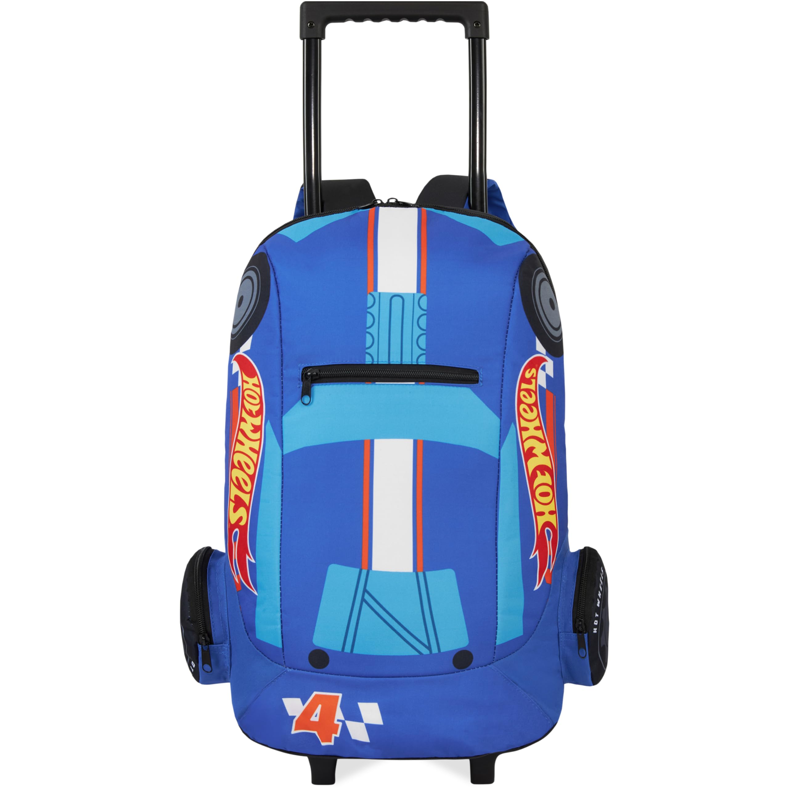 Hot Wheels 3D Rolling Luggage with Wheels, 17” Travel Bag