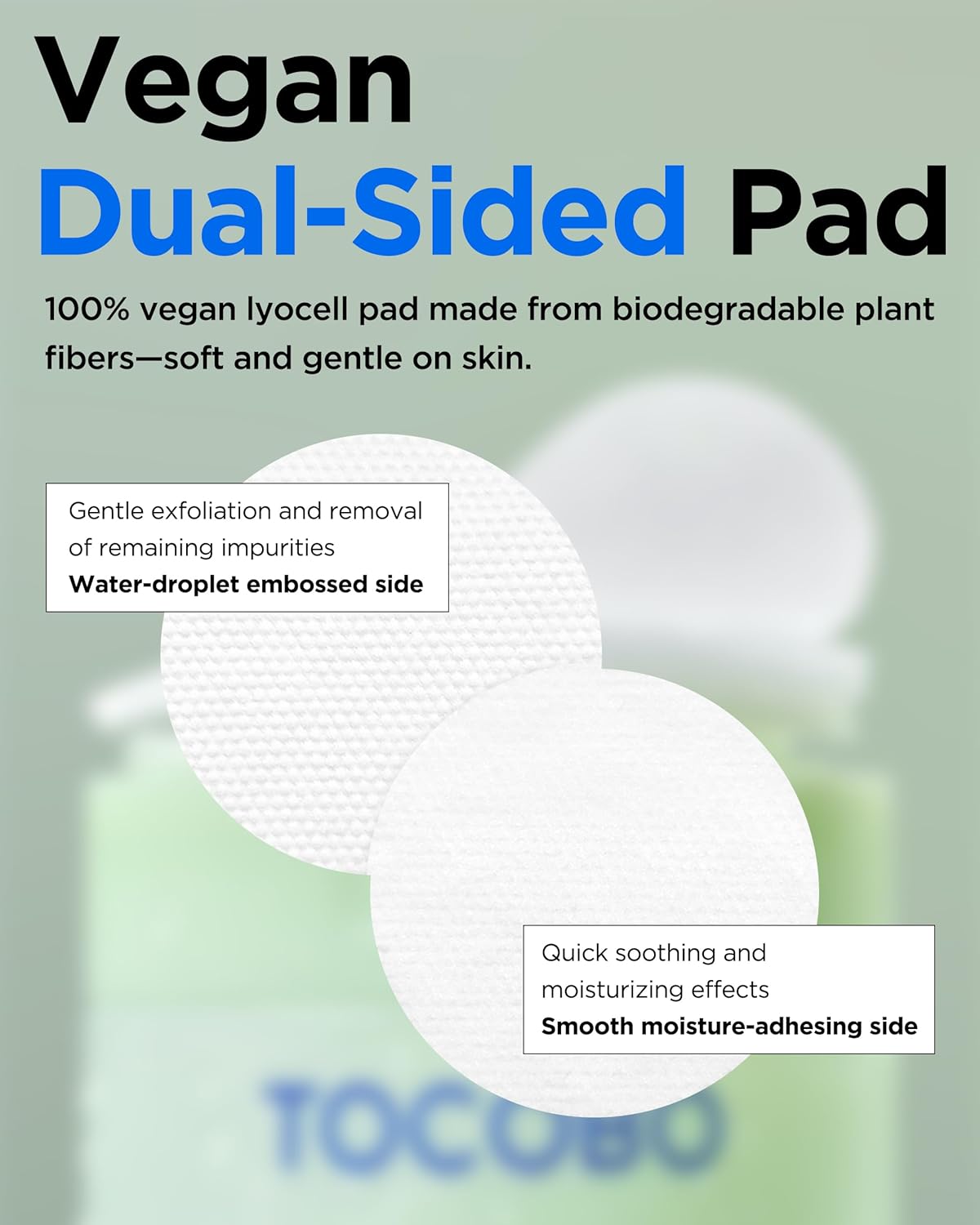 TOCOBO CICA Calming Aqua Toner Pad – Korean Vegan Dual-Sided Toner Pads with Fermented CICA, Aloe & Multi-Hyaluronic Acid – 3-Second Soothing and Cooling Care for Sensitive, Heated Skin, 60 Pads - Image 5