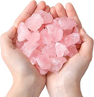 MAIBAOTA Rose Quartz Natural Raw Crystals Bulk Stones Large 0.8-1.2" Raw Stones Wholesale Healing Crystal Rocks for Tumbli...