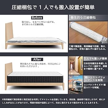 Vesgantti マットレス ダブル ベッドマットレス ポケットコイル 極厚 Amazon.co.jp: Vesgantti マットレス ダブル 高密度 ポケットコイル