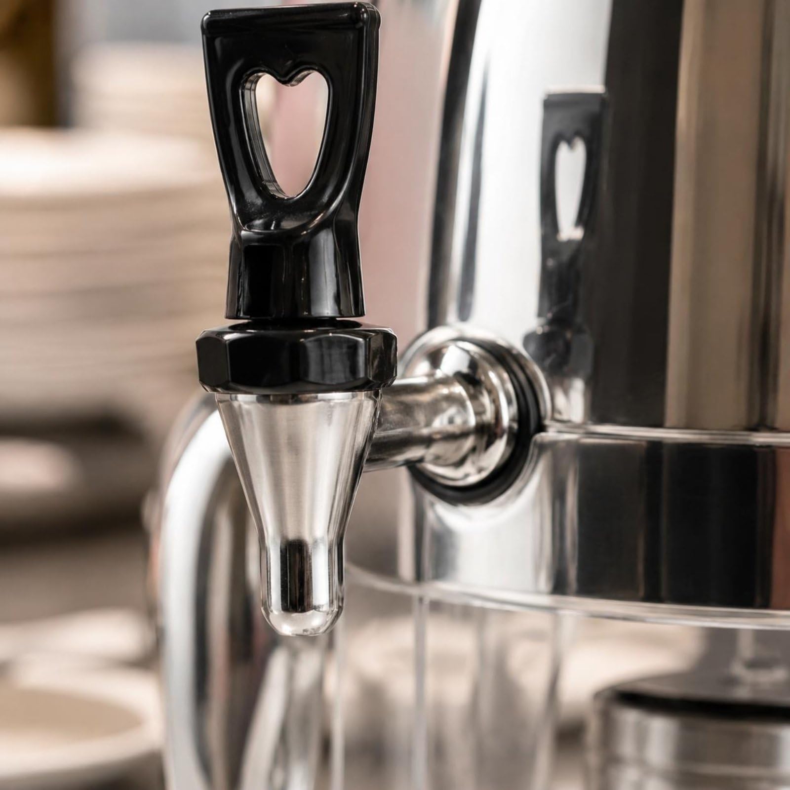 Contenitore Termico Termica con Rubinetto Uso Commerciale Contenitore Termico da Buffet Doppia Parete Brocca Isolata Grande per Ristoratori, Argento, Argento, Acciaio Inossidabile