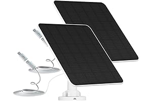 dzees Solar Panel Charger for Outdoor Security Cameras
