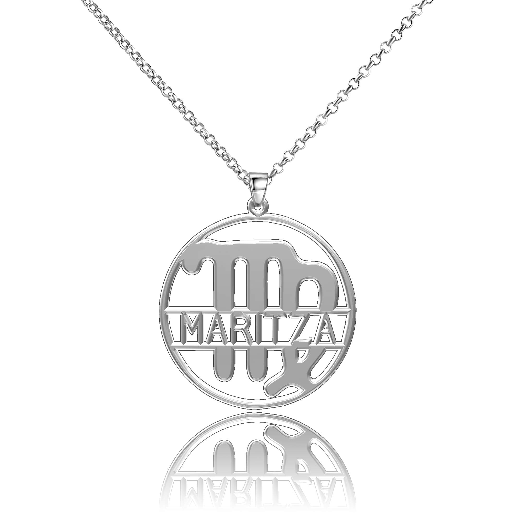 Buy LoEnMe Jewelry Silver Plated Virgo 