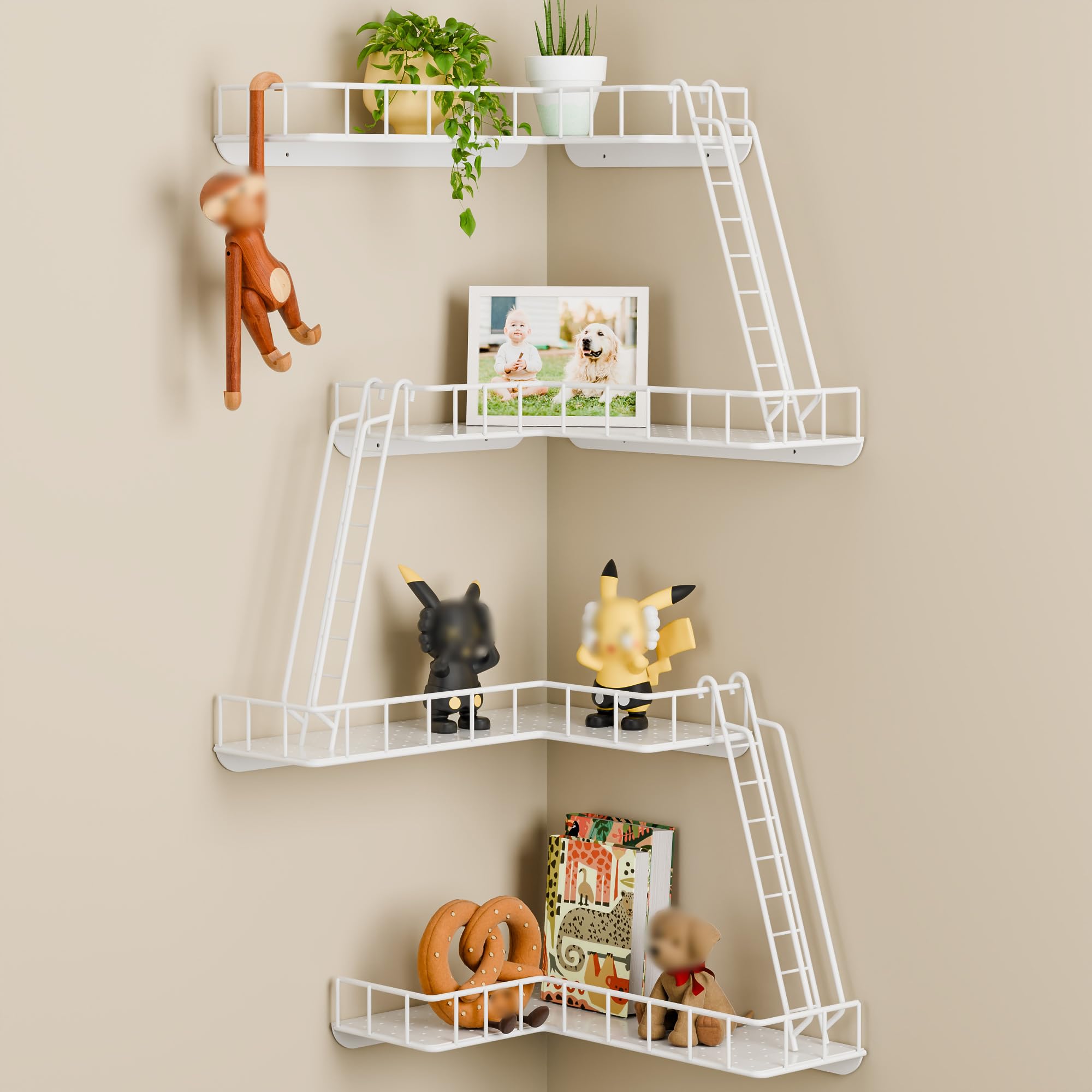 Photo 1 of WOPITMER 4-Tier Fire Escape Wall Shelf