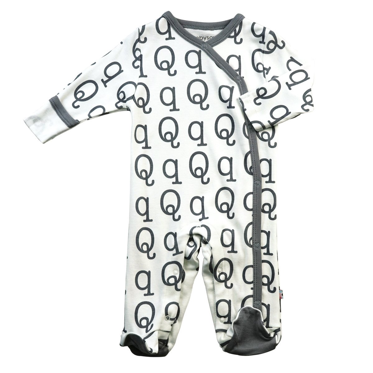 Babysoy Modern Alphabet Footie (06-12 Months, Q)