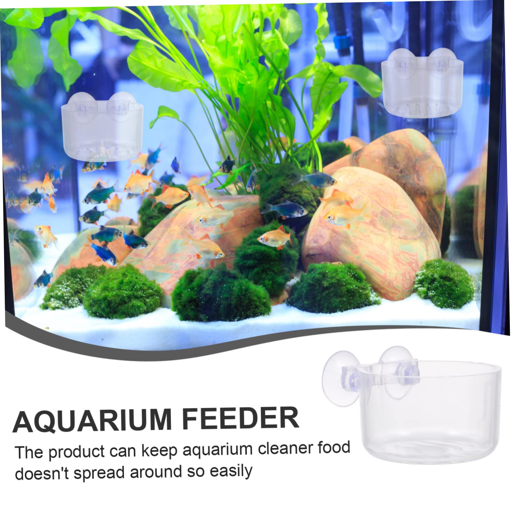 FOMIYES 16piezas Comedero De Acuario para Alimento De Peces Alimentador Transparente para Alimentos De Peces para Rojo y Rojo Diseño Compacto y Práctico para Peceras
