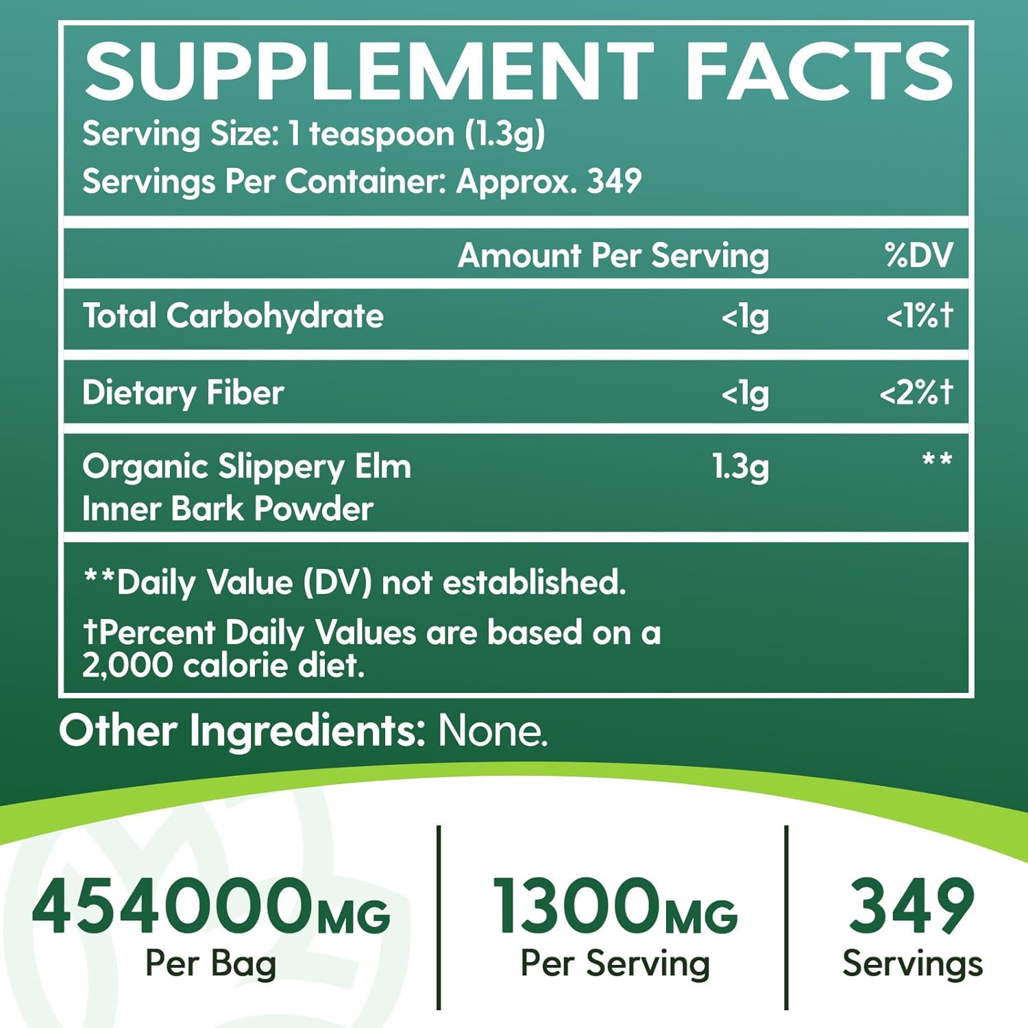 Slippery Elm, with Superior Inner Bark Source, Slippery Elm Bark Natural Herb for Soothing Throat* & Digestive, Diarrhea, Gut Health, 100% Pure & Vegan, Non-GMO, Made in The USA, 1 lb (349 Serving) - Image 2
