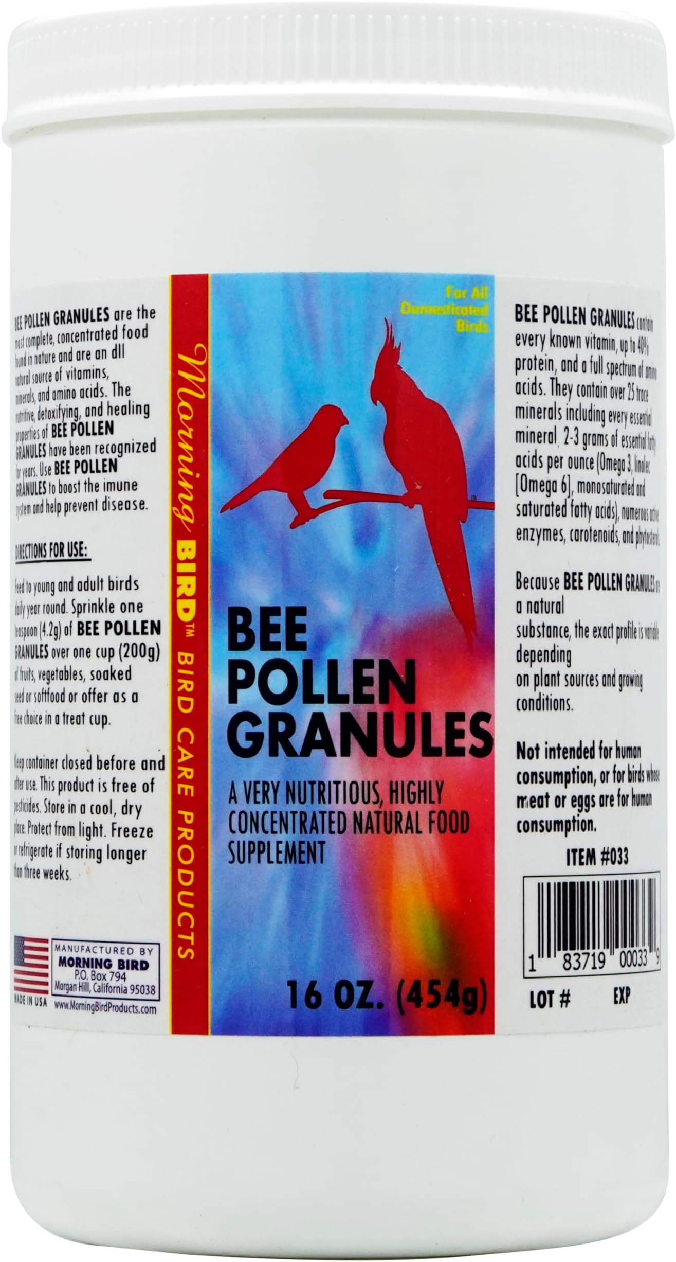 Morning Bird Bee Pollen (16 Ounce)